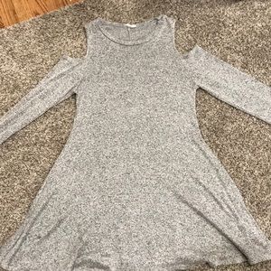 Cold shoulder sweater dress